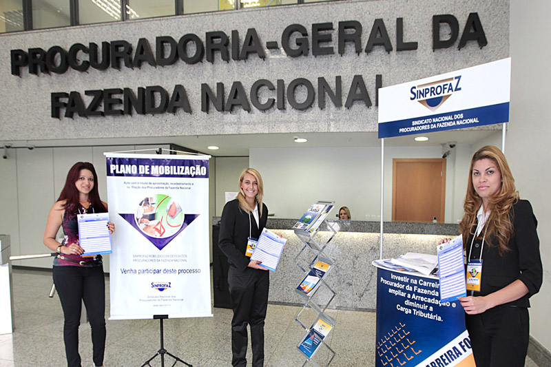Plano de Mobilização: estande do SINPROFAZ está montado na sede da PGFN