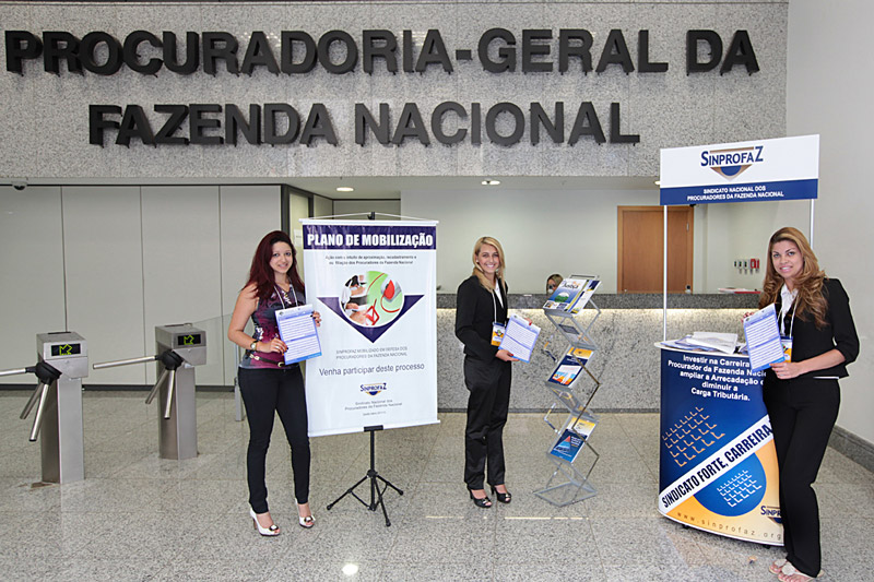 Plano de Mobilização: estande do SINPROFAZ está montado na sede da PGFN