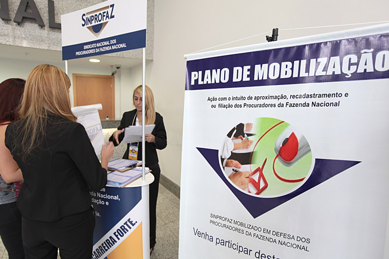 Plano de Mobilização: estande do SINPROFAZ está montado na sede da PGFN