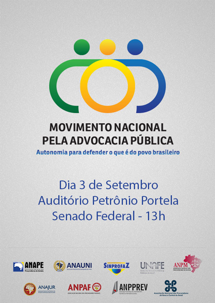 Cartaz - Movimento Nacional pela Advocacia Pública